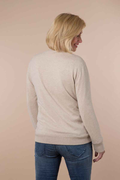 Kaschmirpullover, Damen, Sand